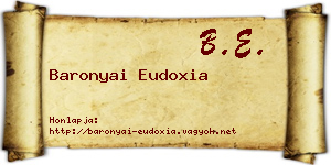 Baronyai Eudoxia névjegykártya